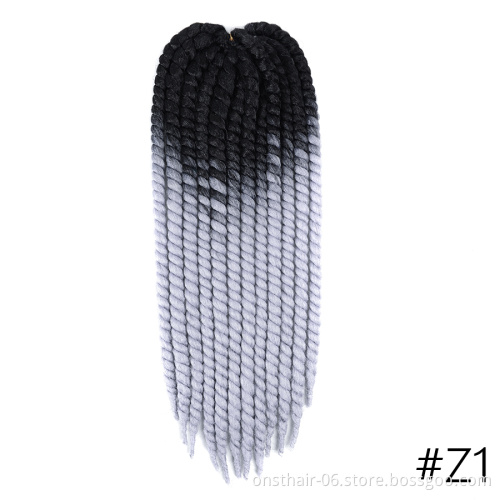 MYZYR Hot Selling  Twist Crochet Braids Synthetic Hair Extension Jumbo Braids 12Roots  Fashion Twist Braids